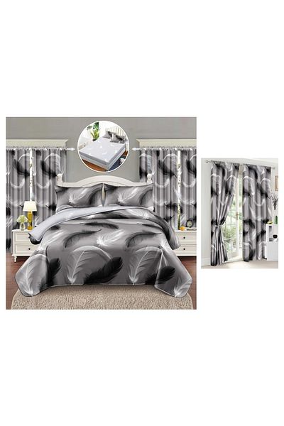 CHIRASO CHIRASO FINET Bedding Set, 6 Pieces with Drapery, Sheet 140x200, Quilt 160x200