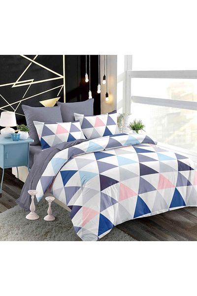 chiraso CHIRASO Finet Bedding Set, 6 Pieces, 2 Persons, Fitted Sheet 180x200, Duvet Cover 200x230, 4 Pillowcases