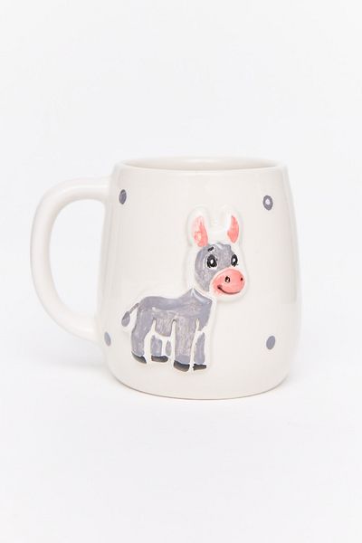 Loomart 3D Cute Donkey Figured Handmade Ceramic Mug Cup 400 ml