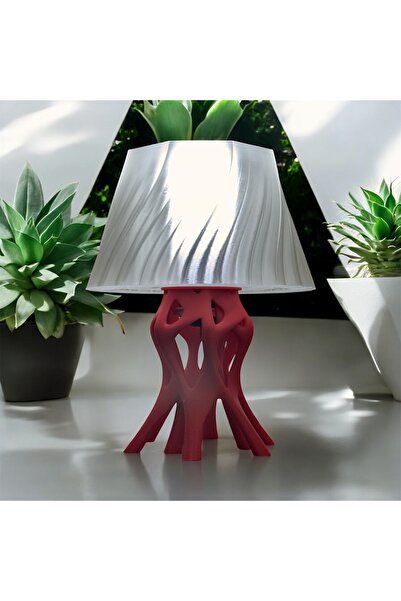 Handmade Modern Design Organic Pedestal Lampshade - 3D Printing Table Lamp