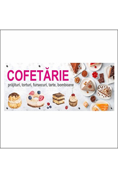 media Banner "Cofetarie" model 1, 250 x 100 cm