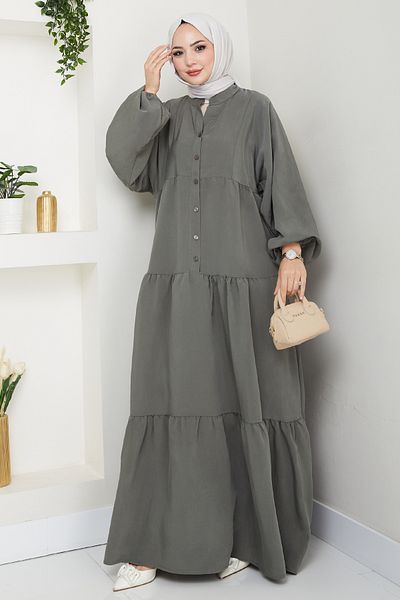 InStyle Φόρεμα Modal Patch Dark Khaki