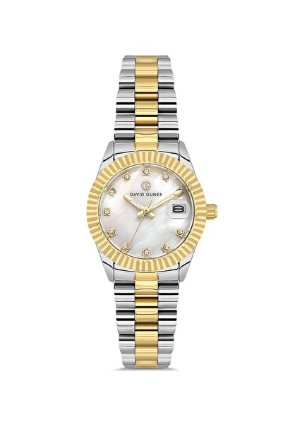 DAVID GUNER Women's / Girls' Wristwatch Yellow White Dg-8828La-D1 Steel Strap...