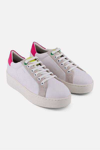 Geox Women Skyely Lace Up Casual Shoes, Off White