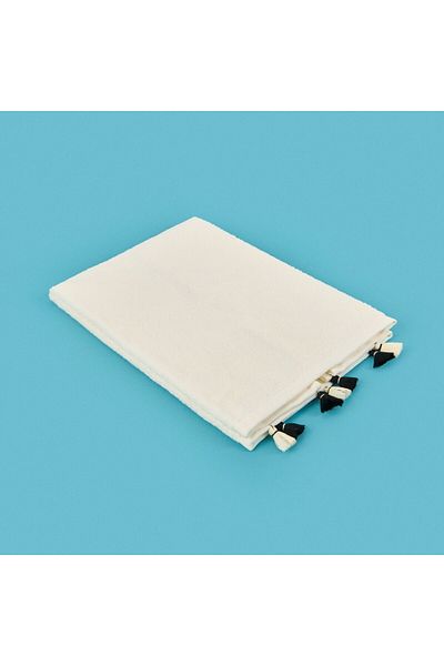 ASPARTAM Thea Tassel Face Towel - White - 50X70 cm
