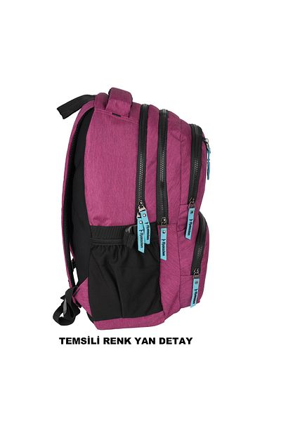 Relaxion Waterproof Multi-Eye School Backpack Gray 2055