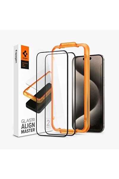 Spigen 15 Pro Max Glass Screen Protector Easy Installation Glas.Tr Full Cover...