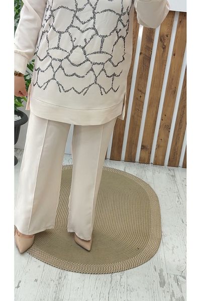Meryemce Butik Glittering Crepe Set