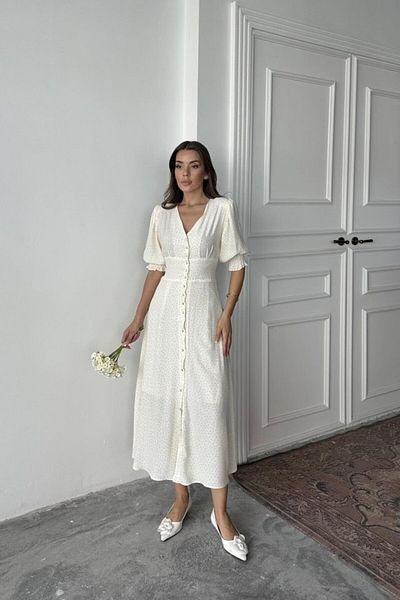 modaserdem Yellow Back and Waist Gipeli Dress