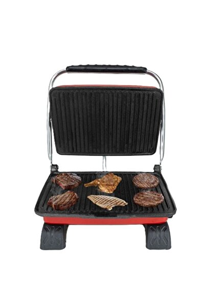 Dökümix Iron Cast Red 1800 Watt 4-6 Slices Home-Industry-Buffet Type Toaster and Grill