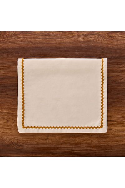 MATMEL Mustard Runner - White - 40X140 cm
