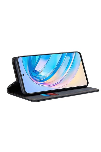 SKYDDAR INNOVATION Case for Honor X8a, Soft Wallet, Book type, Eco Premium leather, Black, sticker set