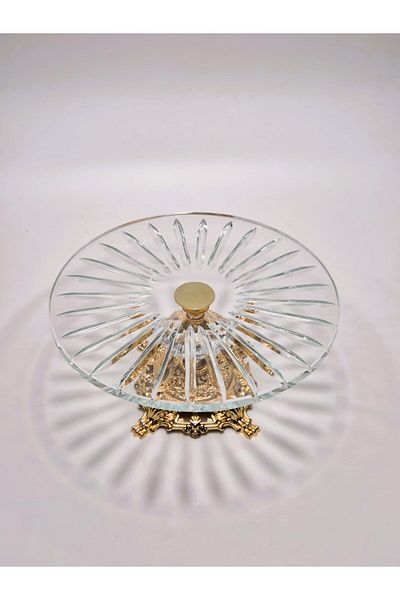 Akden Kristal Quartz Crystal Glass Presentation Plate