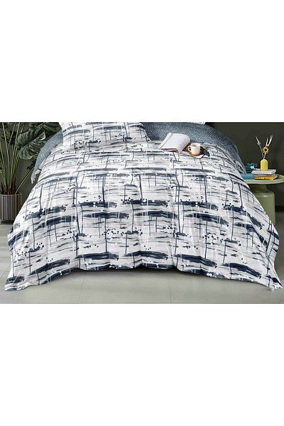 CHIRASO CHIRASO Finet Bedding Set, 4 Pieces, Sheet 140x200, Duvet Cover 160x200, 2 Pillowcases, with print