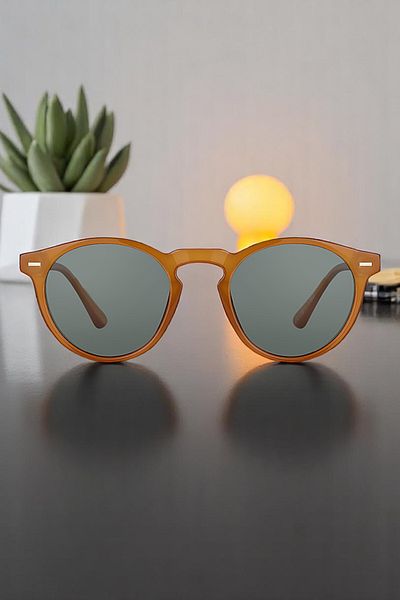 Daniel Klein 100% Polarized Uv400 Protection Camel Color Original Oval Unisex Sunglasses Dkg6251C4
