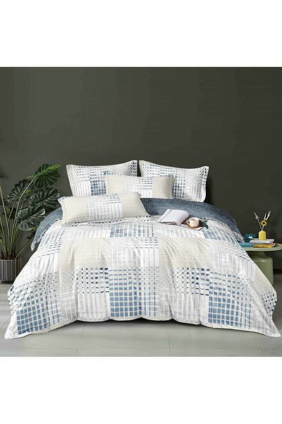 CHIRASO CHIRASO Finet Bedding Set, 4 Pieces, Sheet 140x200, Duvet Cover 160x200, 2 Pillowcases, with print