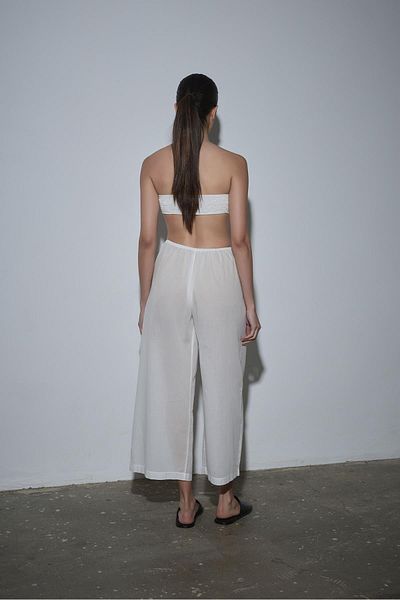 Suud Collection Căptușeală pentru pantaloni din bumbac alb