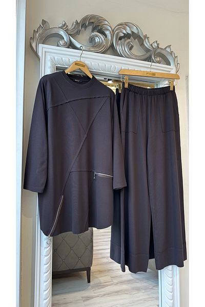 Invee Invee 7111 Cotton Suit - Brown