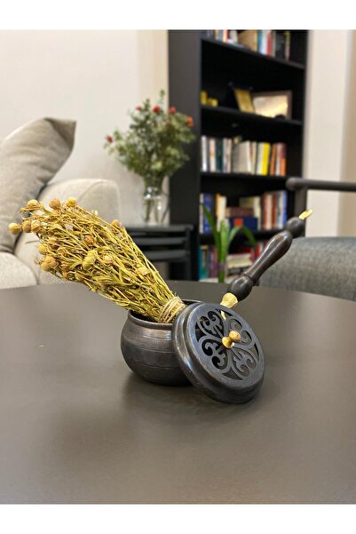 Layla Copper Siyah Eskitme Topak Bakır Tütsülük Üzerlik Otu Hediyeli