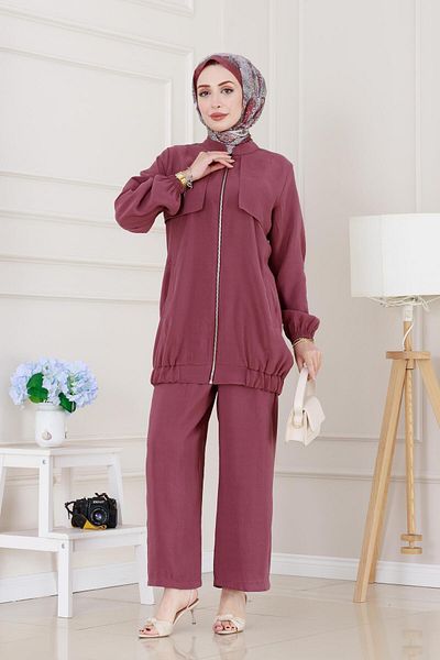 Sevitli Allerli Double Suit-Dry Rose