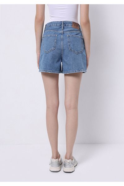 Colin's Mom Fit High Waist Straight Women's Indigo Jean Shorts