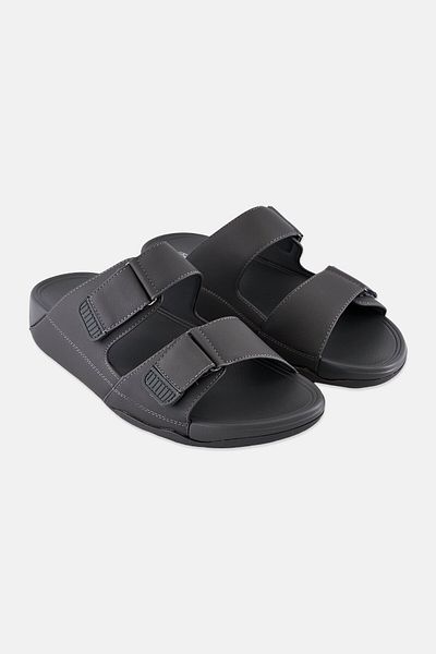 English Laundry Men 2 Strap Slip On Arabic Sandals, Grey