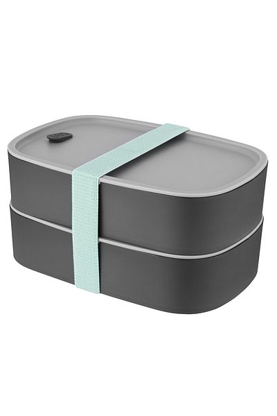 Berghoff Double bento box, 1.6L, Plastic, Grey