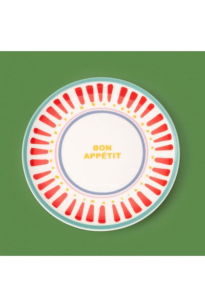 MATMEL Bon Appetit Dessert Plate - Colorful - 19 cm