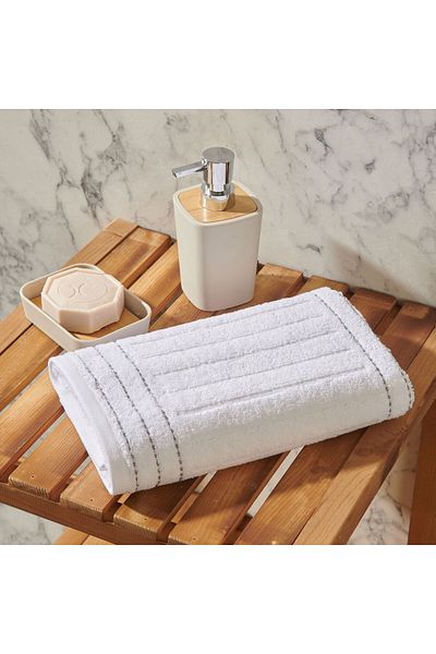 ASPARTAM Noir Face Towel N2 - White - 50X80 cm