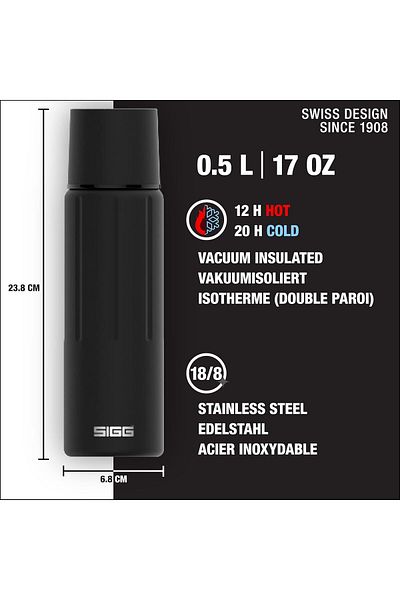 SIGG Thermo Flask Gemstone IBT Obsidian 0.5 L