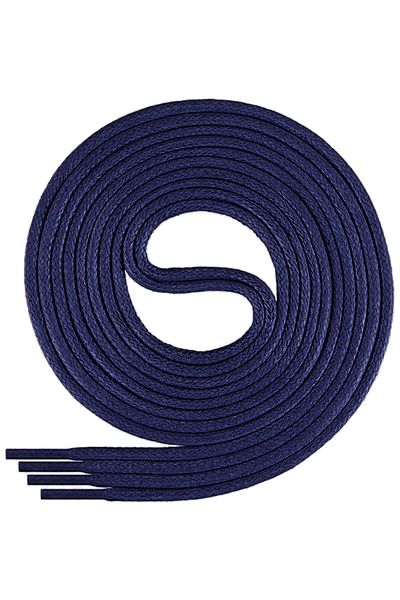 hapshoe 120 cm 4 mm Navy Blue Round 1 Pair Shoelaces