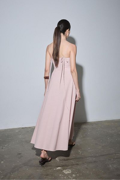 Suud Collection Powder Melinda Strappy Linen Dress