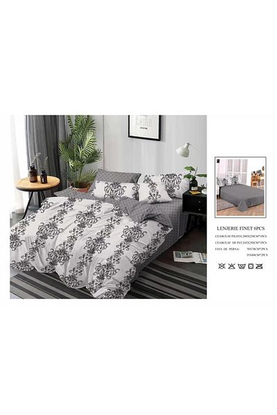 CHIRASO CHIRASO Finet Bedding Set, 6 Pieces, 2 Persons, Sheet 245x250, Quilt 200x230, 4 Pillowcases, Print