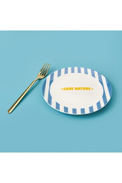 MATMEL Love Nature Dessert Plate - Blue - 19 cm