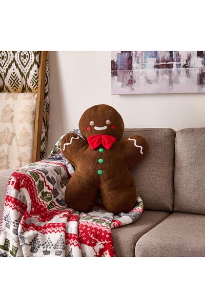 MATMEL Cookie Man Figured Pillow - Brown - 60X50 cm