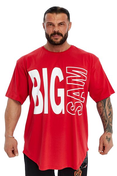 Big Sam تي شيرت قطني كبير الحجم لصالة الألعاب الرياضية Rag Top Big Sam 3382