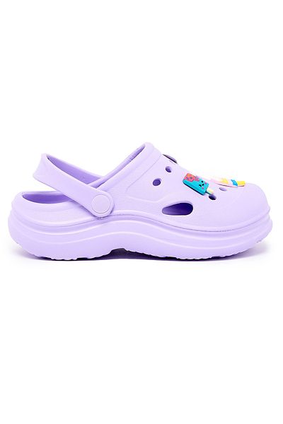 R&B Purple Jibbitz Slingback Clogs