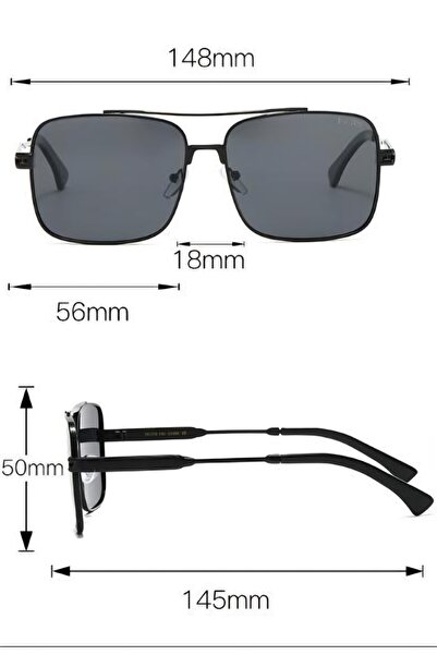 Escales Men's Polarized Glass Metal Frame Sunglasses