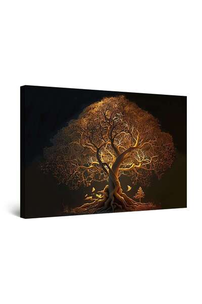 startonight Tablou DualView Startonight Copacul Vietii dupa Rembrant, Maro Luminos, 80 x 120 cm