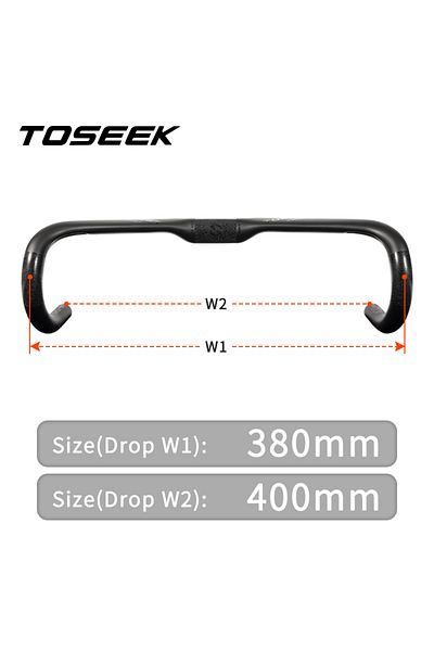 Choice 400mm TOSEEK ZXB-TWO Bike Carbon Road Handlebar 400/420/440mm UD Matt Internal Routing Road Bicycle