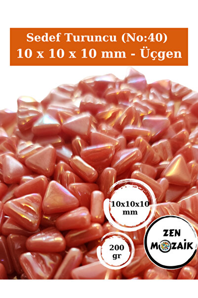 Zen Mozaik Sanatsal Mozaik Çalışmalarınız için 10x10 x10 mm - Üçgen Cam Mozai...