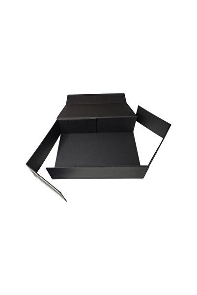 Tutunabilir Kağıt Black Box with Magnetic Lid – for Stylish Presentation and Product Packaging (Disassembled Shipping) 10 Pieces
