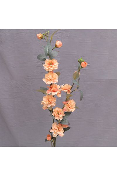 Choice Light Orange 90CM High Quality Artificial Flower Long Branch Silk Camellia Family Vase Arrangement W
