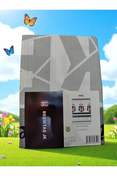 Beşiktaş Licensed Single Pique with Bandroll 150X200 cm 70% Cotton 30% Polyester