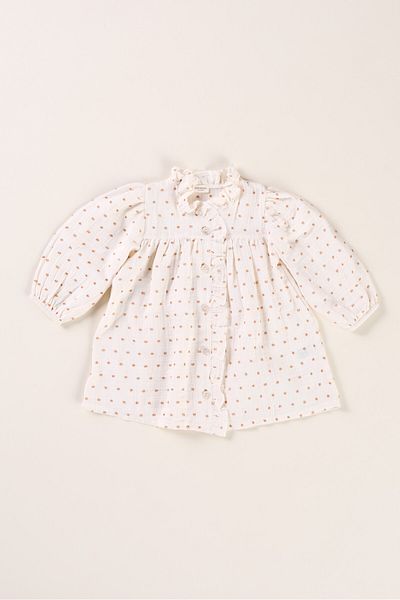 Bondberro Polka Dot Muslin Fabric Baby Girl and Children's Dress 100% Cotton