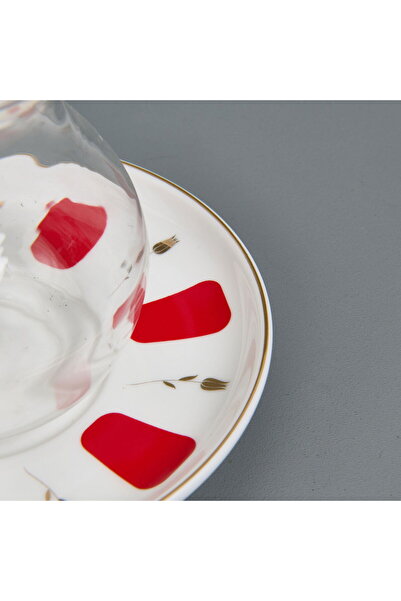 ASPARTAM Filiz 12 Piece Glass Tea Set - Colored - 210 ml