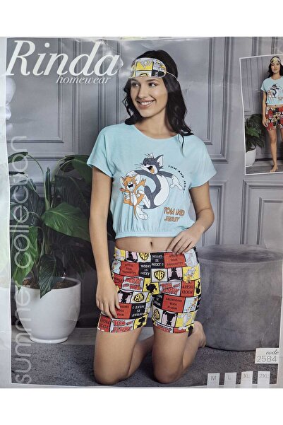 Nisa Γυναικείο Σετ Πιτζάμες Crop Σορτς κοντομάνικο