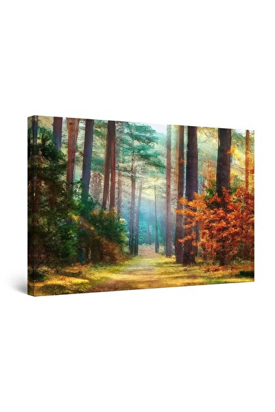startonight Tablou DualView Startonight Padure Verde-Maroniu Luminata, luminos in intuneric, 60 x 90 cm