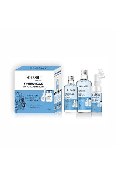 DR.RASHEL مجموعة تنظيف البشرة بحمض الهيالورونيك لترطيب فوري