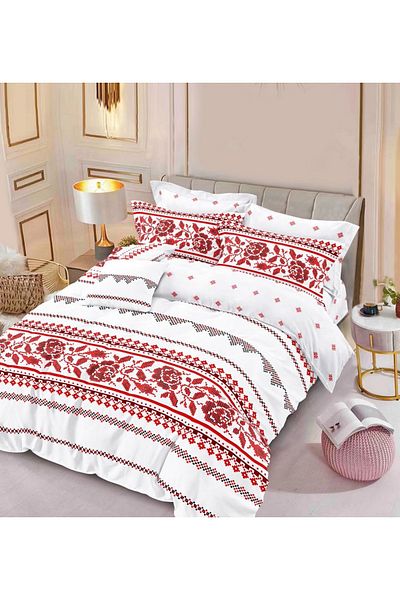 chiraso CHIRASO Finet Bedding Set, 6 Pieces, Double Bed, Sheet 180x200, Duvet Cover 200x230, 4 Pillowcases